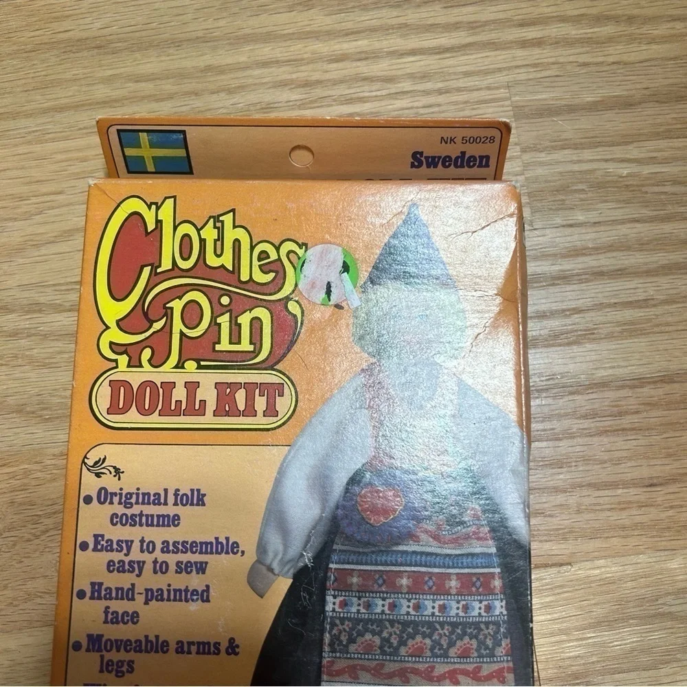 Vintage Clothes Pin Doll Kit NEW Sweden Craft International Play
